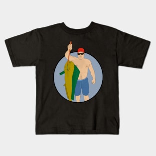 A Shirtless Fisherman Kids T-Shirt